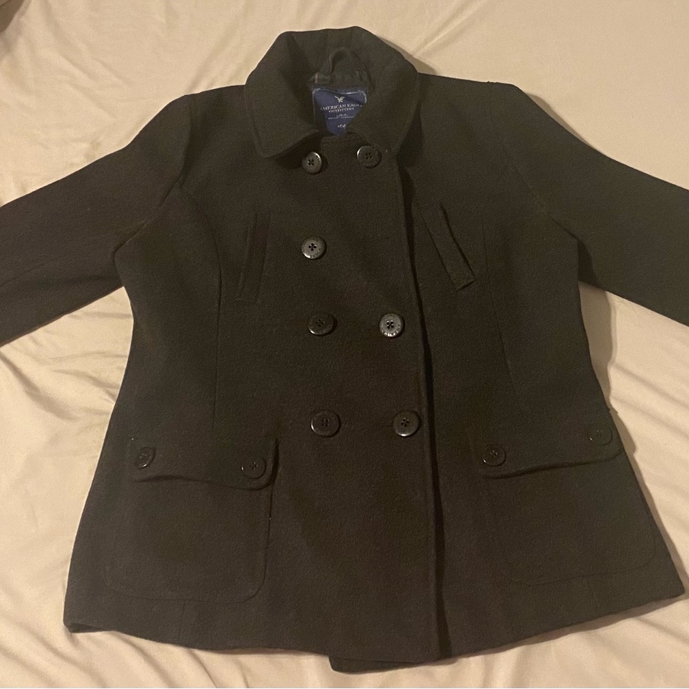 American Eagle Outfitters double breasted coat size XL, dark gray (almost black)